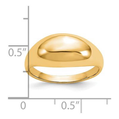 10K Yellow Gold Domed Ring – view 4