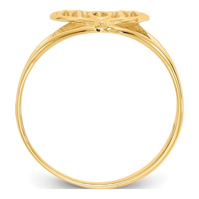 10K Yellow Gold MOM Heart Ring – view 2