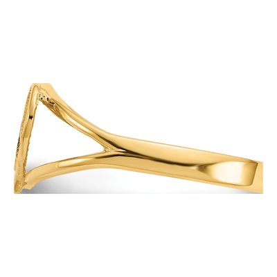 10K Yellow Gold MOM Heart Ring – view 3