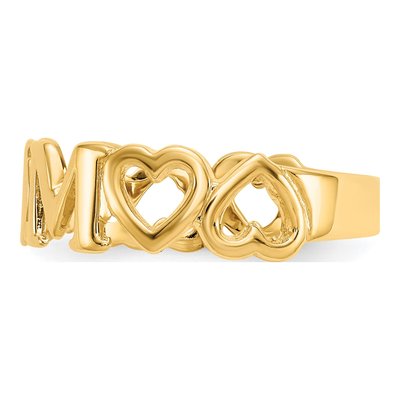 10K Yellow Gold MOM Ring – view 3