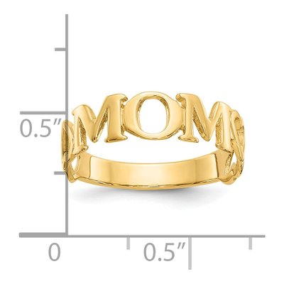 10K Yellow Gold MOM Ring – view 4