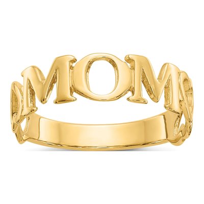 10K Yellow Gold MOM Ring