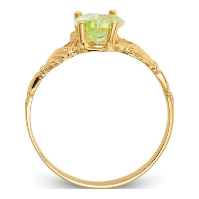 10K Yellow Gold Claddagh Ring – view 3