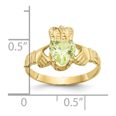 10K Yellow Gold Claddagh Ring – view 4