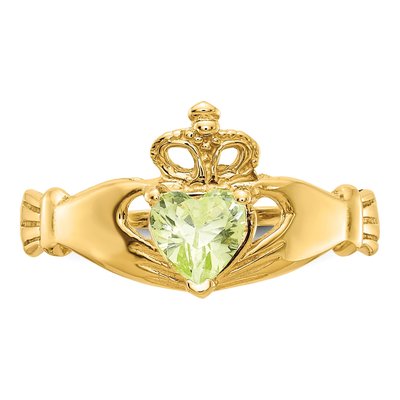10K Yellow Gold Claddagh Ring – view 6