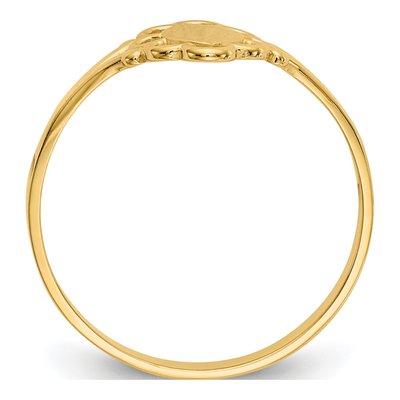 10K Yellow Gold Baby Signet Ring – view 3