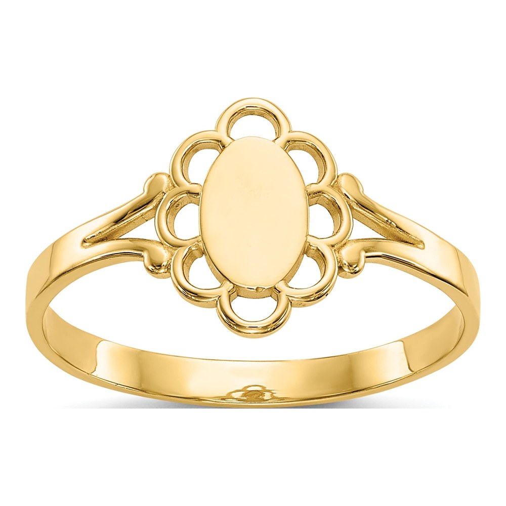 10K Yellow Gold Baby Signet Ring