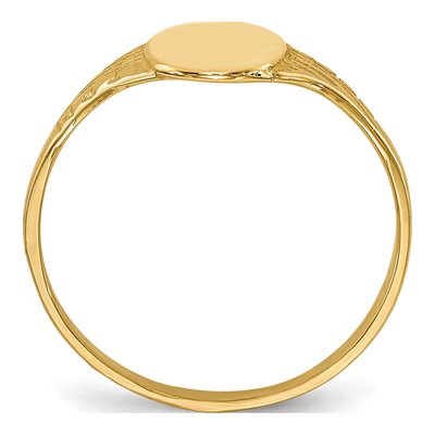 10K Yellow Gold Baby Signet Ring – view 3