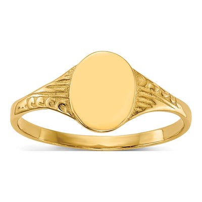 10K Yellow Gold Baby Signet Ring