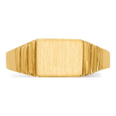 10K Yellow Gold Baby Signet Ring – view 6