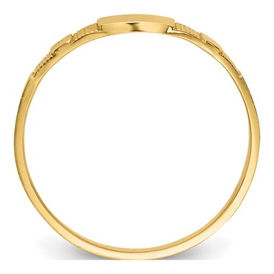 10K Yellow Gold Baby Signet Ring – view 3