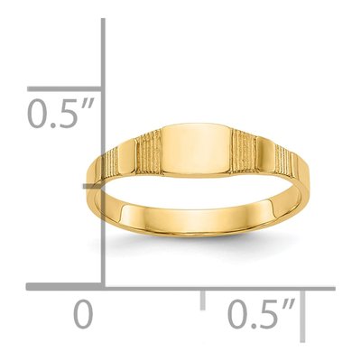10K Yellow Gold Baby Signet Ring – view 4