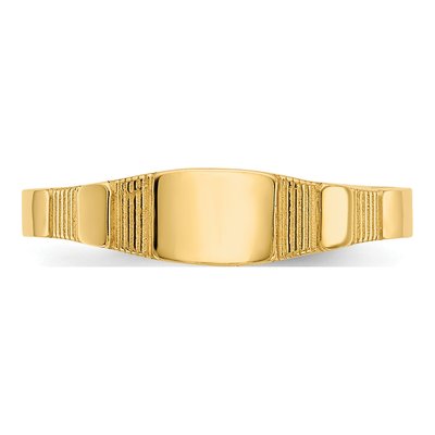 10K Yellow Gold Baby Signet Ring – view 6