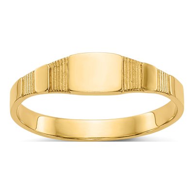 10K Yellow Gold Baby Signet Ring