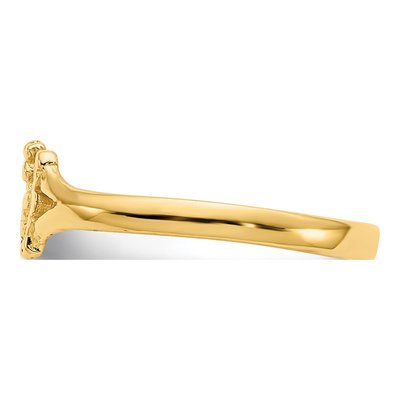 10K Yellow Gold Butterfly Baby Ring – view 5