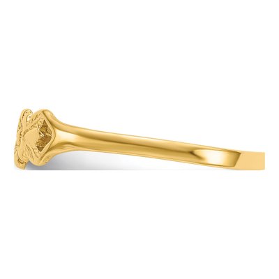 10K Yellow Gold Flower for Babies Kids Ring – view 5