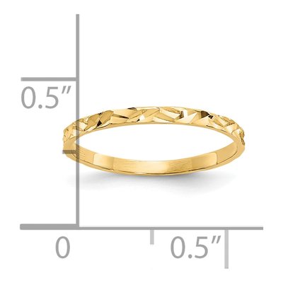10K Yellow Gold Zig-Zag Baby Ring – view 4