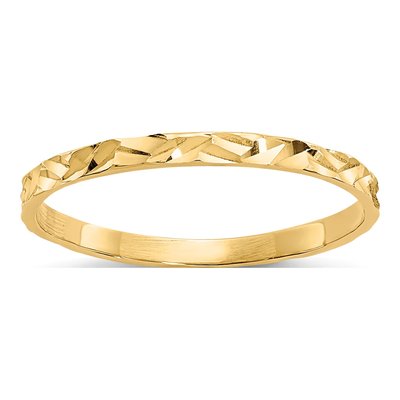 10K Yellow Gold Zig-Zag Baby Ring