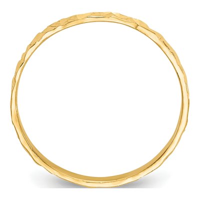 10K Yellow Gold Diamond-Cut Baby Ring – view 3