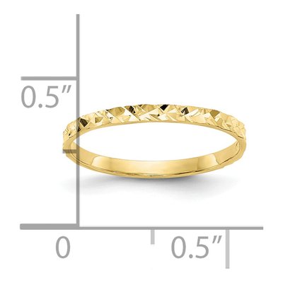 10K Yellow Gold Diamond-Cut Baby Ring – view 4