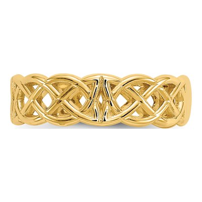 10K Yellow Gold Celtic Knot Toe Ring – view 3