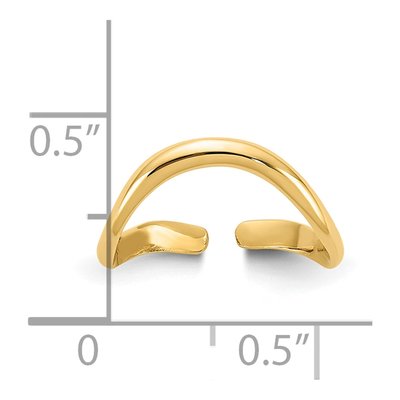 10K Yellow Gold Toe Ring – view 4