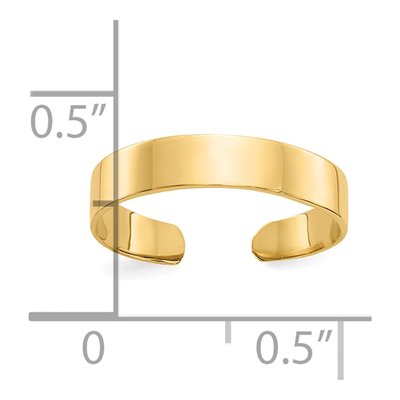 10K Yellow Gold Adjustable Toe Ring – view 4