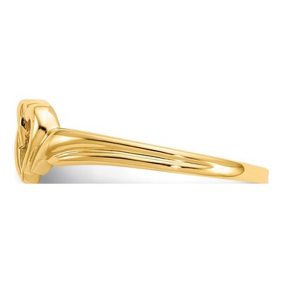 10K Yellow Gold Double Heart Ring – view 3