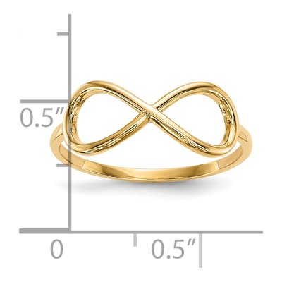 10K Yellow Gold Infinity Ring – view 3
