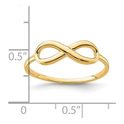 10K Yellow Gold Infinity Ring – view 4