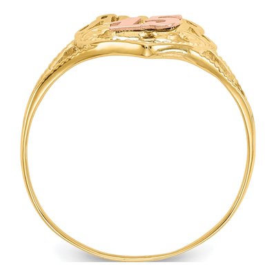 10K Two-Tone Gold AMOR Heart Ring – view 2
