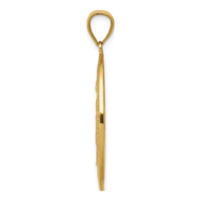 10K Yellow Gold Large Oval Miraculous Medal Pendant – view 3