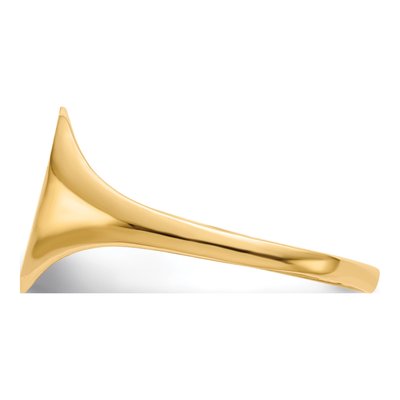 10K Yellow Gold Oval Signet Ring – view 3