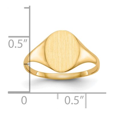 10K Yellow Gold Oval Signet Ring – view 4