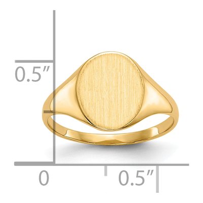 10K Yellow Gold Oval Signet Ring – view 4