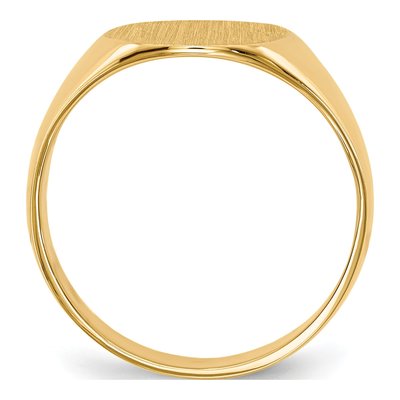 10K Yellow Gold Closed Back Signet Ring – view 3