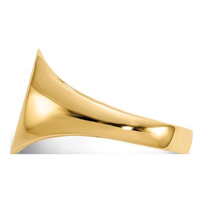 10K Yellow Gold Closed Back Signet Ring – view 4