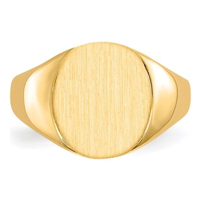 10K Yellow Gold Closed Back Signet Ring – view 5