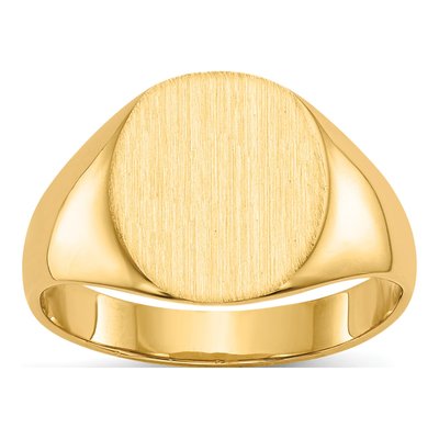 10K Yellow Gold Closed Back Signet Ring