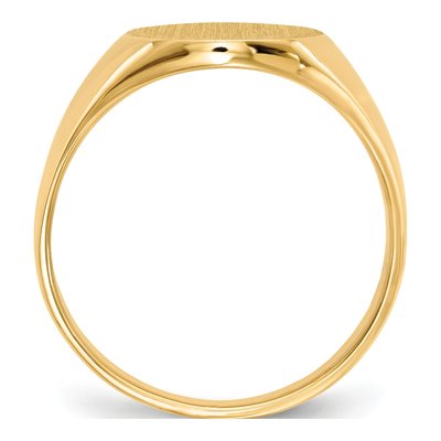 10K Yellow Gold 10Ky 14.5X12.0mm Closed Back Men's Signet Ring – view 3