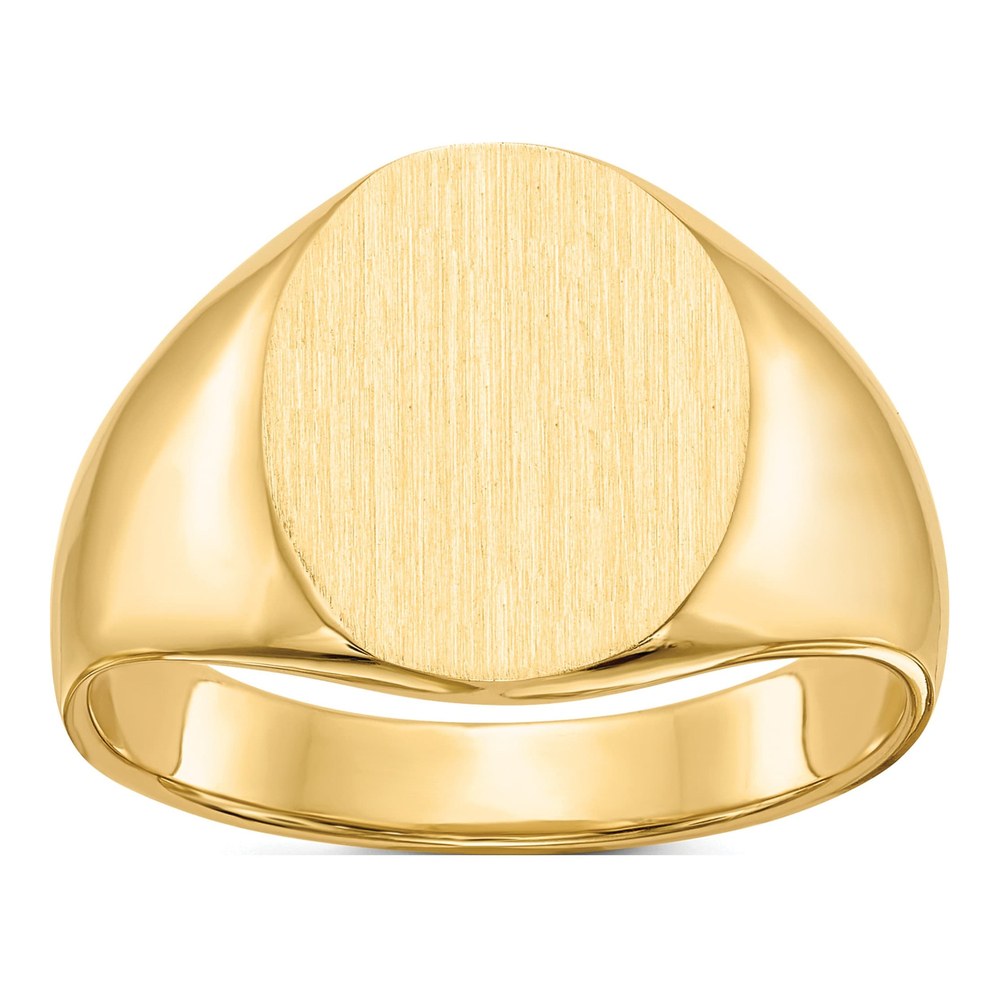 10K Yellow Gold 10Ky 14.5X12.0mm Closed Back Men's Signet Ring