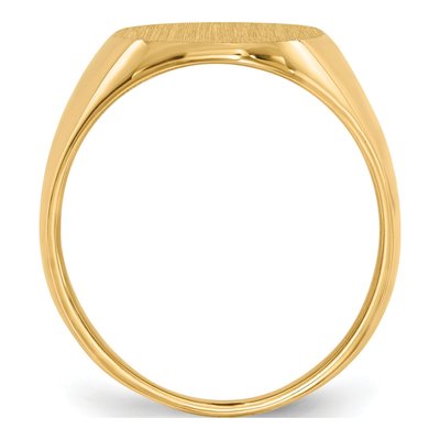 10K Yellow Gold Closed Back Signet Ring – view 3