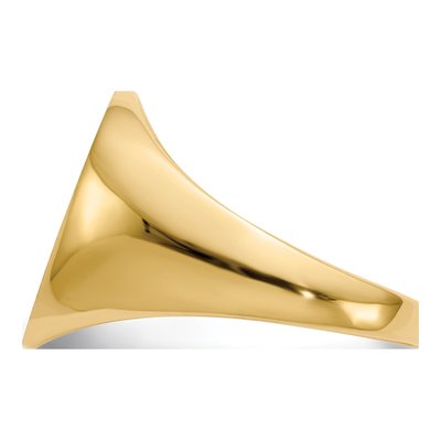 10K Yellow Gold Closed Back Signet Ring – view 4