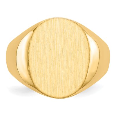 10K Yellow Gold Closed Back Signet Ring – view 5