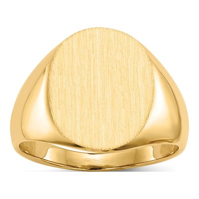 10K Yellow Gold Closed Back Signet Ring