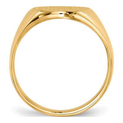 Men's 10K Yellow Gold Closed Back Signet Ring – view 3