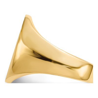 Men's 10K Yellow Gold Closed Back Signet Ring – view 4