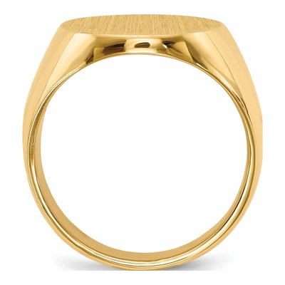 Men's 10K Yellow Gold Closed Back Signet Ring – view 3