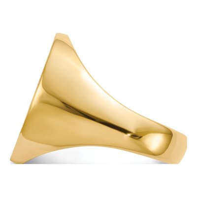 Men's 10K Yellow Gold Closed Back Signet Ring – view 4