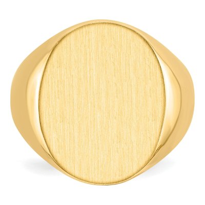 Men's 10K Yellow Gold Closed Back Signet Ring – view 5